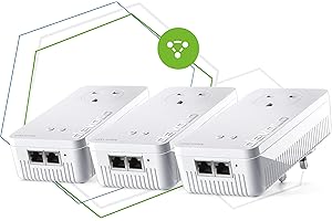 devolo MESH 2-2400 Wi-Fi 5 Whole Home Kit | 3x Magic Mesh Wi-Fi 5 Adapters | 4k/ 8k UHD Streaming | Stable Home Working (Up to 2400 Mbps Powerline Backbone, Mesh Wi-Fi 5, G.hn, 6x Gb ports)