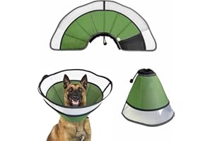 Yoolhamy Collar Isabelino Perro, Conos de Recuperación para Mascotas, Dejar de Lamer Las Patas, Dog Cone Collar, Collar Aajustable Suave Mediano Antiarañazos