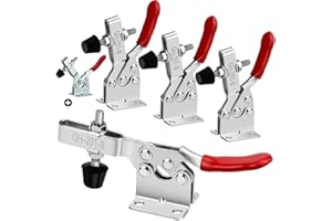 cersaty®4pcs Sauterelle De Serrage GH-201-B Serrage À Genouillère Capacité De Maintien Environ 90 Kg Antidérapant Desserrage Rapide Robuste-Avec Tendeur GH-201