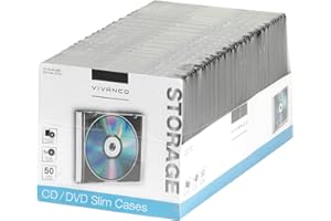 Vivanco CD/DVD Slim Case (50er Pack) schwarz