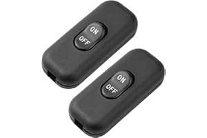 MELLBREE Interruptor de cable, 2 unidades, interruptor basculante, interruptor intermedio, interruptor de cable, interruptor de cable 6 A 250 V para cables de 2 y 3 núcleos, compatible con todo tipo de