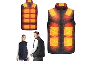 Mrrihand Electric Heating Jacket with 9/13/17 Heated Zones, Heated Vest for Men and Women, 3 Temperature Levels, USB Charging Cable, Jacket, Heated Clothes (Power Bank Not Included)