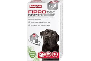 PET BAZAAR Beaphar | FIPROtec® COMBO for Large Dogs (20–40kg) | Kills Fleas, Flea Eggs & Ticks | Stops Fleas Multiplying on Pet and in Home | Vet Strength Treatment | 1 Pipette