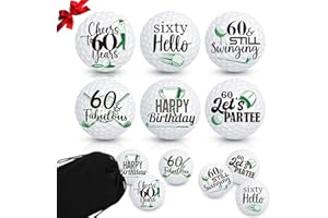 Sonwyoung 6 Pcs Birthday Golf Balls Gift Funny Golfer Gift Set Professional Practice Ball for Men Golfers Happy Birthday Golf Ball Accessories for Men, Women & Kids
