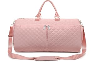 BEAULYN Reisetasche Damen, Groß wasserdichte Anzugtasche mit Premium SBS Anti-Rutsch ReißVerschlus, Faltbare Kleidersack mit Toilettenfach and Schuhfach