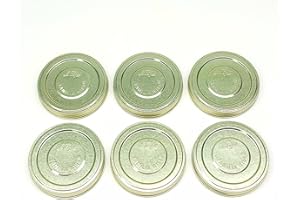 Le Parfait 1361 Lot de 6 Couvercles "Familia Wiss" en Acier Orange 110 mm