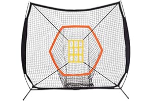 GENERIC Baseball Practice Net - Training Net Hitting Net, Baseball Softball Practice Net | Backstop Baseball Equipment with Frame, Multisport Baseball Practice Net, Portable Baseball Training Net for Hitting