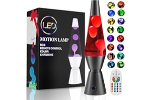 AONESY 14.5" Liquid Motion Lamp, Relaxing Liquid Light for Adults and Kids, Mood Lamp for Stress Relief, 17 Color Changing Night Light, Nightlight for Home Decor Bedroom Office-Black