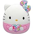 Squishmallows Original Sanrio 10-Inch Starshine Hello Kitty Holding Rainbow Heart – Official Jazwares Plush (Medium-Sized)