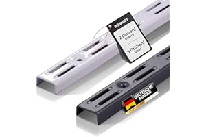 ‎BOOMET BOOMET Wandschienen 2-reihig · Länge: 150cm · Farbe: Anthrazit · Menge: 4 · Regalsystem Wandschiene für Regalhalter · Wandregal Schienensystem für Regalträger