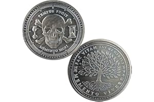 ACGZQY Memento Mori Coin - Albero della Vita Stoico Reminder Monete Memento Vivere Token