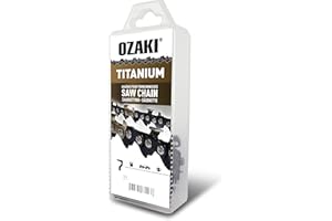GREENSTAR OZAKI - Chaîne Tronçonneuse .325 E72 - Titanium - Jauge 1,5 mm (0,058") - Profil de Gouge Semi-Carré - 72 Entraîneurs