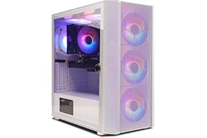 STGSivir PC de Escritorio para Juegos, AMD Ryzen 5 5600GHz hasta 4.4GHz, GeForce RTX 2070 8GB GDDR6, 16GB DDR4, 1TB SSD, 600M WiFi, BTB 5.0, Ventilador RGB x 6, W11H64