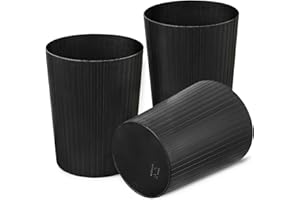 Cetomo 7.2L*3 Set, Cestino della spazzatura, Cestino della spazzatura, Cestino della carta, Cestino della spazzatura per bagni, cucine, uffici domestici, dormitori nero