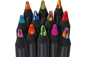 Casleovf Stocking Fillers Kids: Art Supplies 12 Colored Rainbow Pencils, Secret Santa Gifts for Kids Teenagers Children, Christmas Gifts for Girls Boys 4-12 Year Old on Birthday Easter