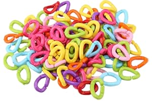 FOCKETY ogniwa łańcucha papug, plastikowe ogniwa łańcuchowe, części zabawek dla małych zwierząt domowych szczurów