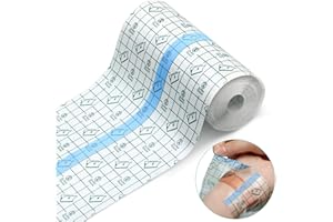 NUYOAH Wodoodporny przezroczysty bandaż 15cm x 10m Tynk pod prysznic Wodoodporny duży bandaż foliowy Przezroczysty plaster w rolce Wodoodporny tynk Antyalergiczny do pryszniców sportowych (15cmx10m)