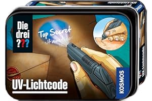 Die drei ??? UV-Lichtcode von KOSMOS, Geheimnachrichten entschlüsseln, Detektiv-Spielzeug, Detektiv-Ausrüstung, Detektiv-Set, Mitbringsel Kindergeburtstag, Geschenk für Kinder ab 7-12 Jahre