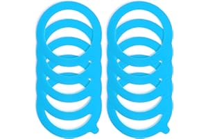 Spesh Lot de 10 Joint Bocaux Silicone Joints D'éTanchéIté de Replacement Joint Caoutchouc pour Mason Bocaux-68 X 93 mm (Bleu)