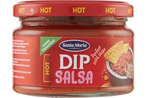 Santa Maria Dip Salsa, Salsa Piccante Al Pomodoro, Con Aglio E Jalapenos, Ideale Come Accompagnamento Alle Tortilla Chips, Per Condire Verdure Fresche O Bruschette, Gusto Corposo E Deciso, 250 g