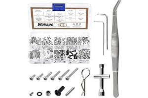 Wokape 294 st RC skruvsortiment kit, hårdvara skruvar M1.4 skruvar verktygsset för SCX24 1/24 RC Crawler Truck Deadbolt C10 J