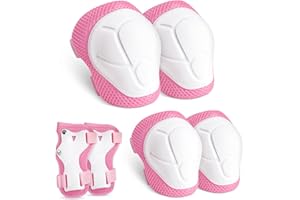 KUOGAS Nakolanniki dla dzieci, rolki ochronne dla dzieci 6 w 1, regulowany ochraniacz na wyściółkę dla dzieci, odpowiednie do jazdy na rolkach, rowerkach biegowych