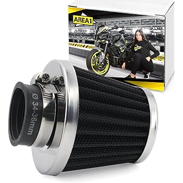 ABSOPRO Motorrad Luftfilter Universal 28-48mm - Für Honda, Yamaha, Suzuki & Mehr