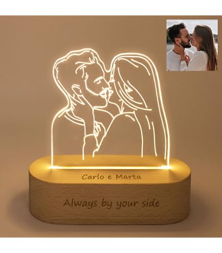 Lampada Personalizzata Con Foto - Idea Regalo - Laserò