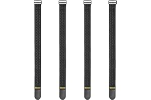 Trilancer Cinghie Elastiche con Chiusura a Strappo e Dettagli Antiscivolo, 61x5cm (4 Pezzi) Cinghie a Strappo Multiuso, Ideali per Cavi, Bici, Bagagli, Attrezzatura da Campeggio e Tappetini da Yoga