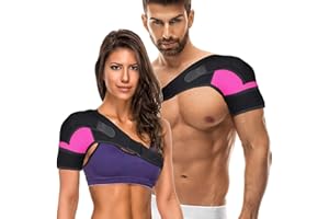 Chlffua Support d'épaule, Bandage épaule Réglable, pour Tendinite, épaule Dislocation, Prévention et Récupération des Blessures Sportives, pour Femmes et Hommes, L'épaule Gauche et Droite 1 Pièce