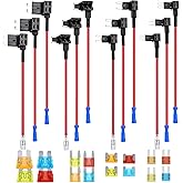 Stromdieb Kfz 12 Stück 4 Typen Stromdieb Sicherung Kfz Standard Mini Micro Micro2 mit Autosicherungen 5A 10A 15A 20A für Auto