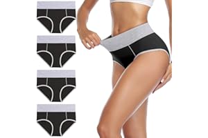 wirarpa Slip Elasticizzato Mutande Donna Cotone Vita Alta Intimo Mutantina Traspirante