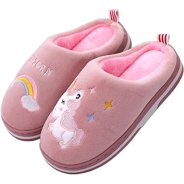 Pantofole Invernali Per Bambine ISAKEN – Morbide Ciabatte A Forma Di Coniglio, Antiscivolo, Colori Rosso/Grigio/Giallo/Rosa