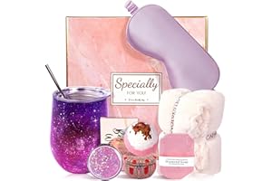 Santentre Coffret Cadeau Femme - 8PCS, Mug 360ml, Bougies Parfumées, Bombe de Bain, Ensemble de Soins de Bain pour Anniversaire, Maman, Couple, Fille, Épouse, Amie, Personnalisé