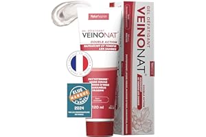 NATURAVIGNON LABORATOIRE NaturAvignon Veinonat Gel fraicheur jambes lourdes | Massage jambe | Vigne rouge + Marron d'Inde + Hamamélis + Fragon | Gel frais pour les jambes lourdes | 120mL