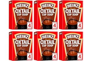 THE BRAMBLE BAY Heinz Cup - Sopa de rabo de buey (4 x 15,5 g), sin conservantes ni colores artificiales, baja en grasa y sin MSG añadido, paquete de 6