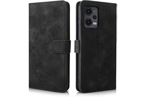 CXTCASE Funda para Xiaomi Redmi Note 12 5G/Xiaomi Poco X5 5G,Funda Tapa Libro Movil Carcasa PU Cuero Flip Caso Cubierta Case Funda con Soporte y Ranuras para Tarjetas para Redmi Note 12 5G,Negro