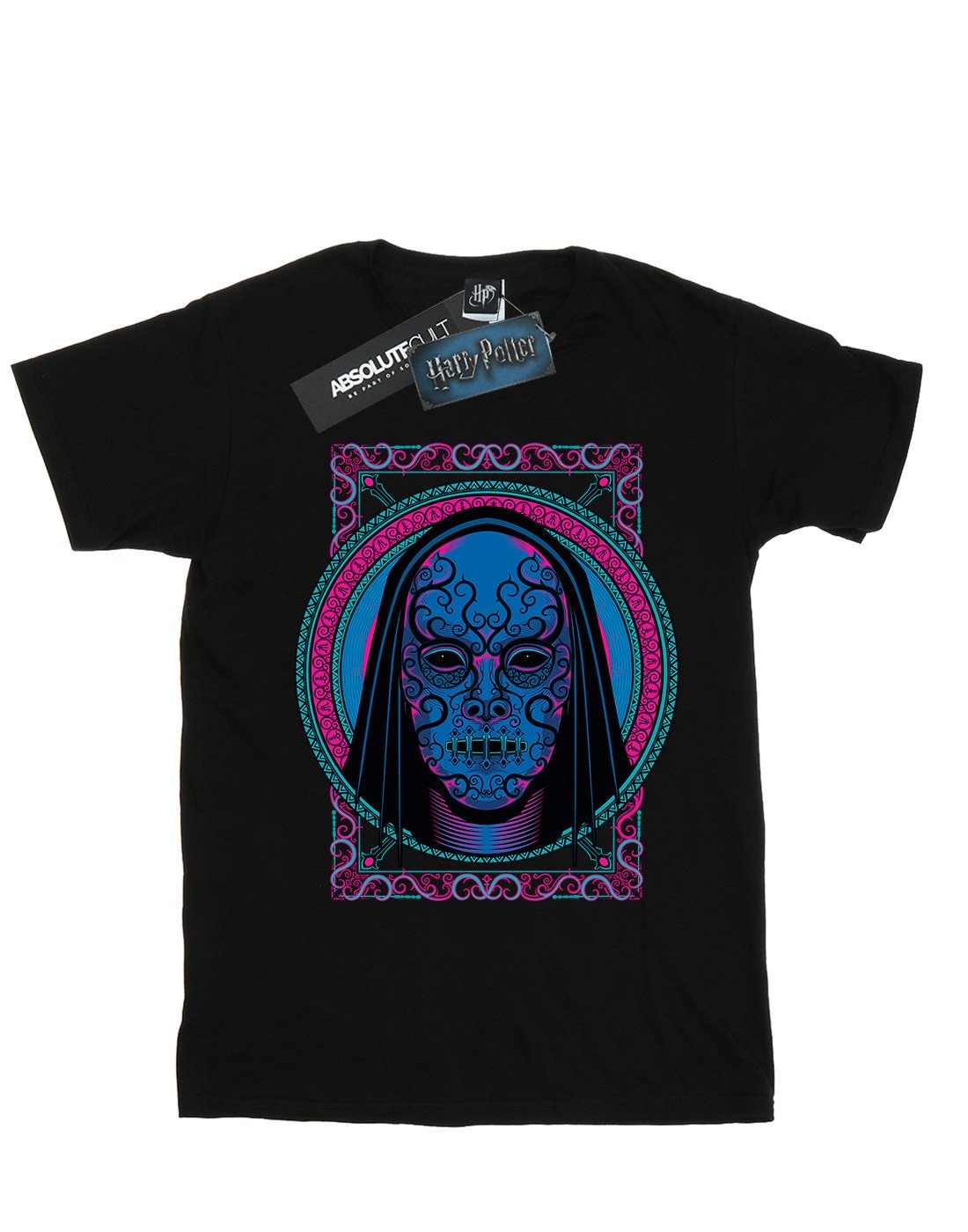 Harry-Potter-Jungen-Neon-Death-Eater-Mask-T-Shirt