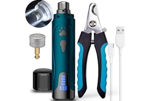 YABIFE Krallenschleifer für Hunde, Elektrischer Hundekrallenschneider, Superleise Hundekrallenfeile, Tierkrallenschleifer kleine große Katzen Krallenpflege & Grooming, 3 Geschwindigkeiten