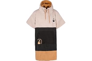 WAVE HAWAII Barravento Surfponcho für Körpergrößen 160-190 cm Poncho 100% ÖKO Baumwolle Velours Umkleidehilfe für Schwimmen Strand Surfen Surf Poncho Badeponcho Duschponcho für Herren und Damen