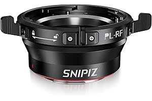 SNIPIZ PL-RF Objektivadapter mit Drehverriegelung Konverter Kompatibel mit PL-Objektiv auf Canon RF Mount Kameras EOS R EOS Ra EOS RP EOS R5 EOS R6 EOS R3