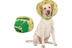 Hjumarayan Collar Isabelino Perro, Collar Recuperación Campana Perro Suave, Cono Collarin para no Rascarse para Mascotas Recuperación de Cirugía o Heridas (Verde L)