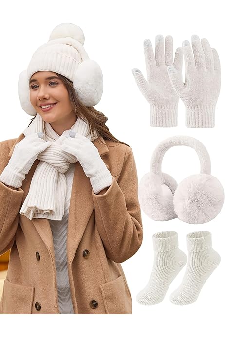 Set Invernale 3 Pezzi Uomo/Donna - Berretto, Sciarpa E Guanti Touch Screen, Maglia Acrilica Calda - Foto 3