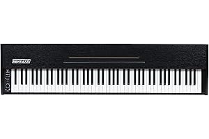 keymaXX Digital Piano 88 Tasten, Hammermechanik, anschlagdynamisch, gewichtet, Anfänger E-Piano schwarz mit Pedalen, Notenhalter und 128 Stimmen, SP-1
