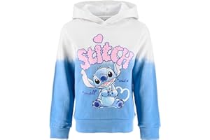 Disney Stitch Pull à Capuche pour Filles, Sweat à Capuche pour Enfants, Tailles 3 à 8 Ans