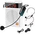 SYOSI Voice Amplifier with UHF Wireless Microphone Headset, 3200mAh Portable Bluetooth Personal Voice Amplifier for Teachers, Fitness Instructors, Tour Guide, Classroom Speaker, Outdoors