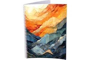 ‎DRUCK.DE druck.de 5 Stück Collegeblöcke Set, Notizbuch in DIN A4, 80 Blatt, 80g Volumenpapier, 300g Umschlag, Spiralbindung weiß, gelocht, mit Korrekturrand und Abrisskante (Studenten, Liniert)