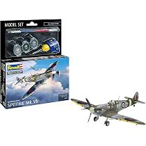 Revell Set Supermarine Spitfire Mk. Vb Escala 1:72 – Kit Modelo Con Pegamento, Pinceles Y Colores, 42 Partes, Hélice Móvil
