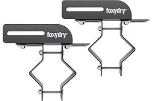 FOXYDRY Adattatore per Ringhiere Tonde - Supporto in Alluminio e Acciaio Inox - Resistente, Antiruggine - Per ringhiere tonde di diametro tra i 40 e i 65 mm (Antracite, Adattatori per ringhiere tonde)