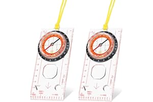 SDHIIOLP Compass Navigation,2 Pcs Orienteering Compasses, Kids Hiking Compass,Classic Boy Scout Compass with Adjustable Declination for Expedition Map Reading,Orienteering Walking